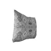 UKN Charcoal Lumbar Pillow Grey Geometric Southwestern Polyester Single Removable Cover