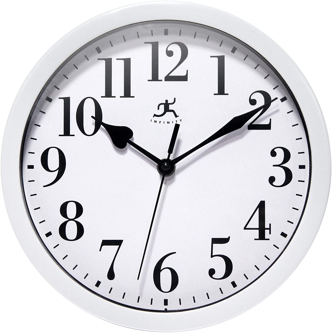 White Plastic Wall Clock Round