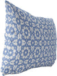 Indoor|Outdoor Lumbar Pillow 20x14 Blue Geometric Modern Contemporary Polyester Removable Cover