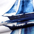Unknown1 Sailboat Ocean Blackout Thermal Insulated Window Curtain Valance Rod Pocket 52 X 18 Navy Floral Mid Century Modern Contemporary Polyester