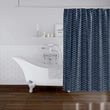 MISC Mudcloth Big Arrows Navy Shower Curtain by Blue Geometric Southwestern Polyester