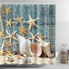 MISC Seashell Conch Starfish Shower Curtain Graphic Polyester