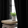 Solid Insulated Thermal Blackout Curtain Set 2 Panels 52" w X 54" l Black Modern Contemporary Polyester