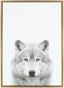 Wolf Framed Canvas Wall Art Te Tai Gold 23x33 Modern Contemporary Rectangle