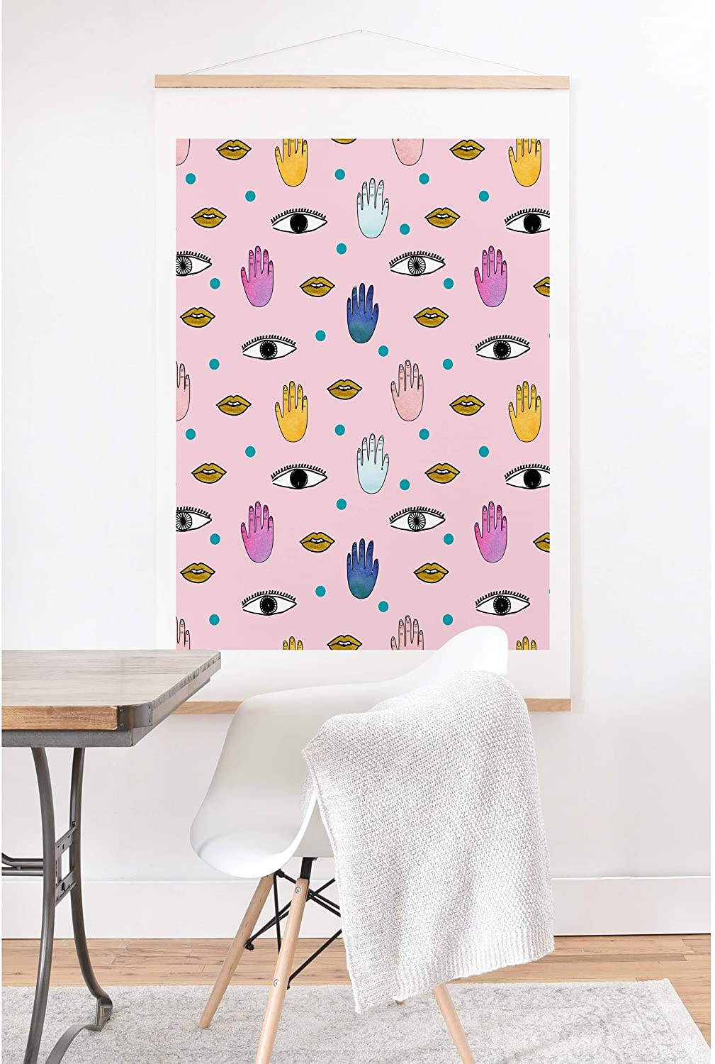 Hello 'Eye Hands Lips Dots' Art Hanger Modern Contemporary