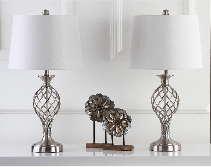 Lighting 27 inch Lattice Urn Nickel Table Lamp (Set 2)