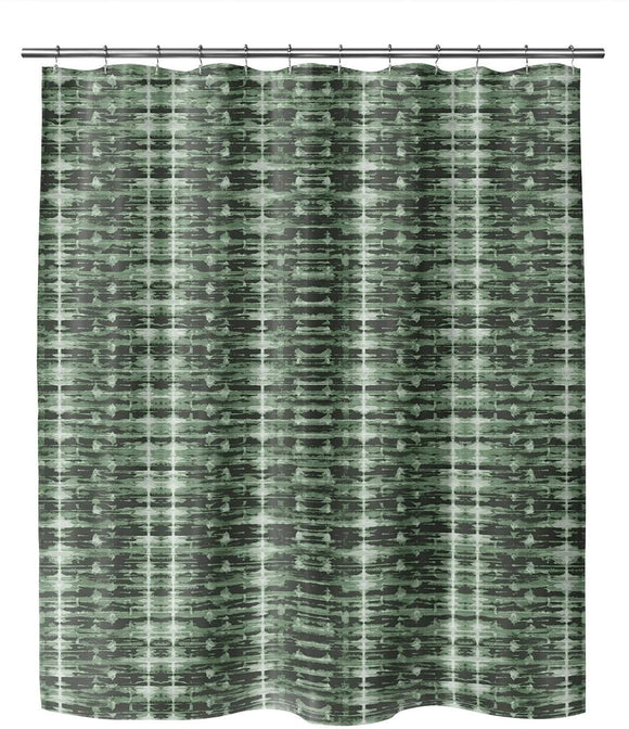 MISC X ray Shibori Sage Shower Curtain by Green Abstract Bohemian Eclectic Polyester