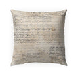 Old Writing Two Indoor|Outdoor Pillow by N/ 18x18 Modern Contemporary Polyester Removable Cover