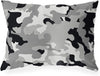 UKN Camo Flow Grey Lumbar Pillow Grey Geometric Polyester Single Removable Cover