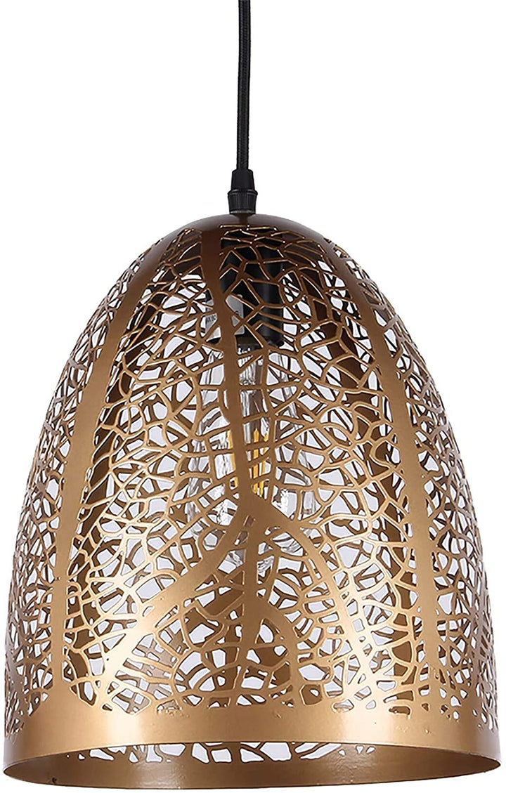 Polished Brass 1 Light Metal Dome Shade Light Brown Modern Contemporary - Diamond Home USA