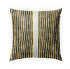 Zen Stripe Block Mustard Indoor|Outdoor Pillow by 18x18 Yellow Modern Contemporary Polyester Removable Cover