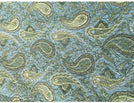 Cozy Line Paisley Cotton Throw Blanket Green Casual Traditional