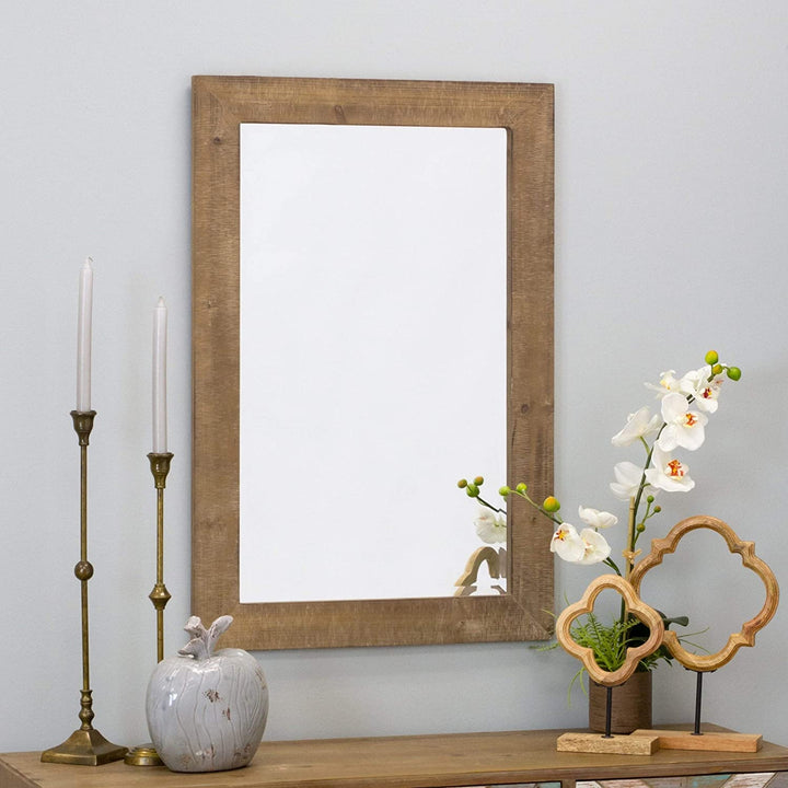 Wall Mirror Nutmeg 36 X 24 Antique Brown 36" h 24" w 1" d