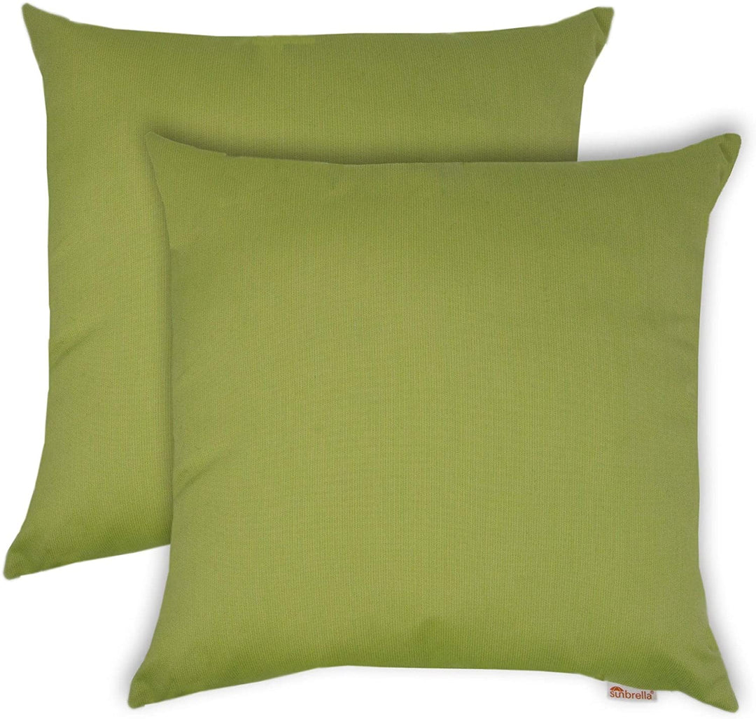 Kiwi 18 inch Outdoor/Indoor Pillow (Set 2) Green Solid Color