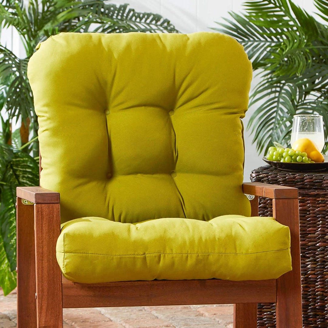 Outdoor Green Seat/Back Chair Cushion Solid Modern