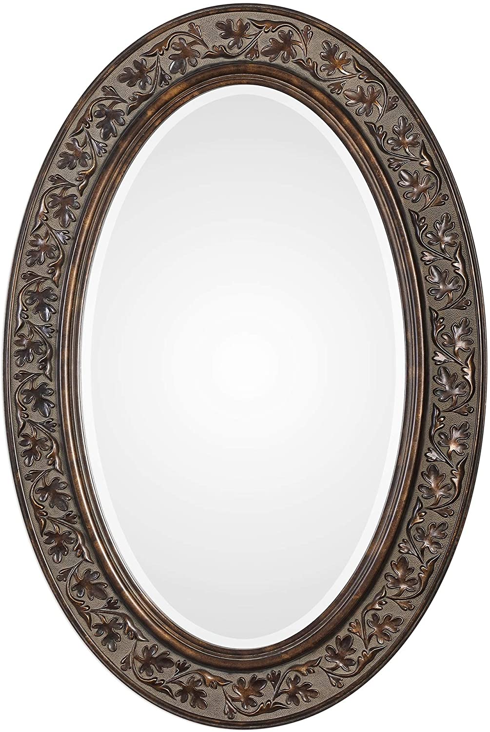 Find Bronze Antique Gold Oval Mirror Transitional Vintage