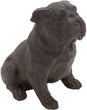 MISC Bronze Finish Polystone 11 inches High X 10 inches Wide Bulldog Sculpture Gold Resin