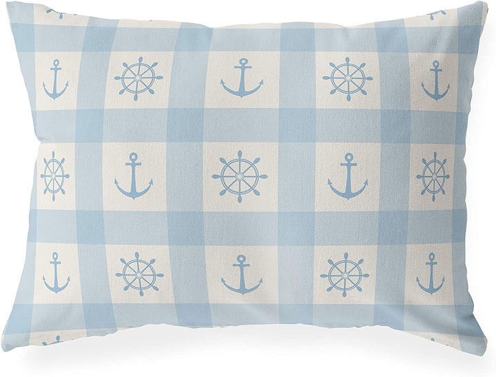 Anchor Light Blue Indoor|Outdoor Lumbar Pillow by Designs