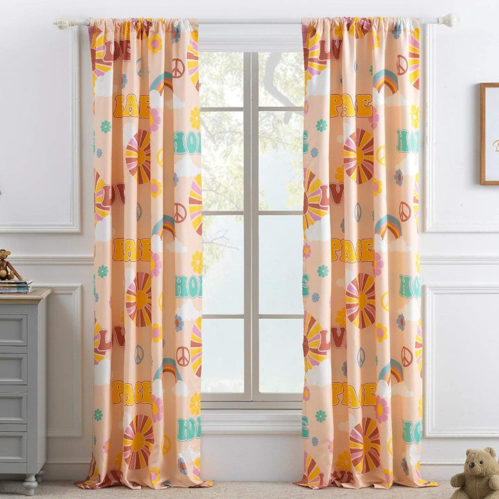 Window Valance 84" W X 16" L Orange Novelty Kids Teen Mid