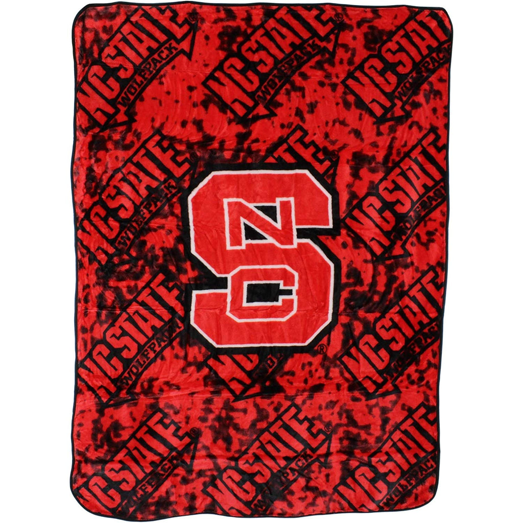 86"x63" NCAA Wolfpack Throw Blanket Sports Football Bedspread Team Logo Printed Oversized Blanket Sofa Couch Bedroom Travel Super Soft Warm Cozy Throw