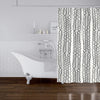 Black White Abstract Chevron Pattern Shower Curtain Geometric Modern Contemporary Polyester