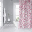 MISC Watercolor Criss Cross Pink Shower Curtain by Pink Abstract Bohemian Eclectic Polyester