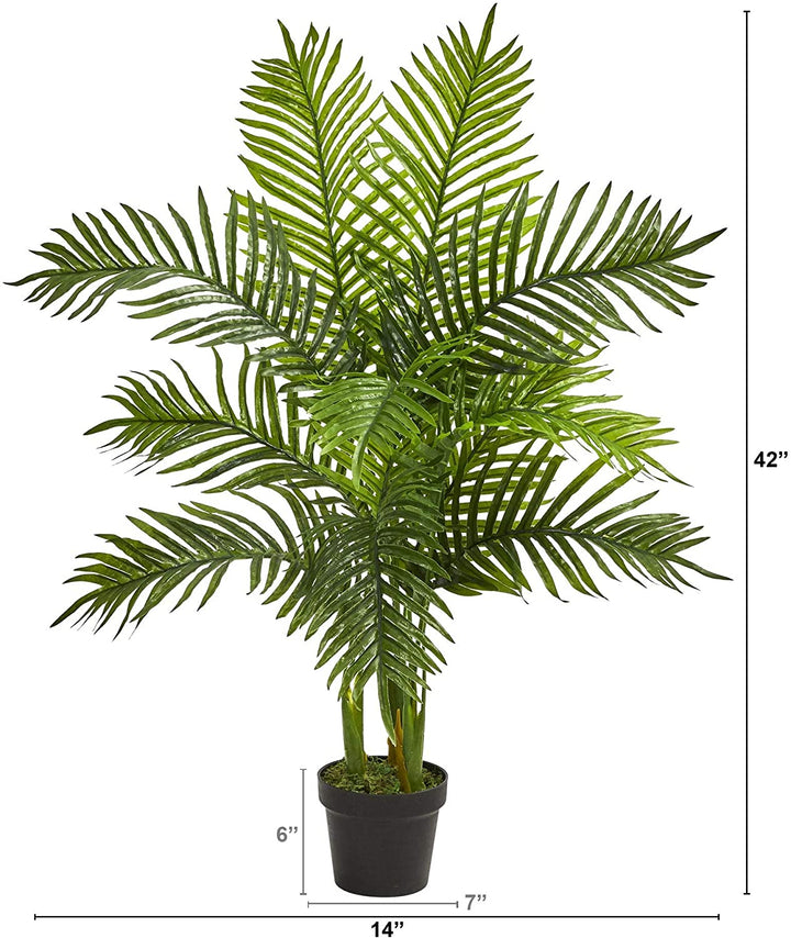 3 5' Palm Artificial Tree (Real Touch) Green - Diamond Home USA