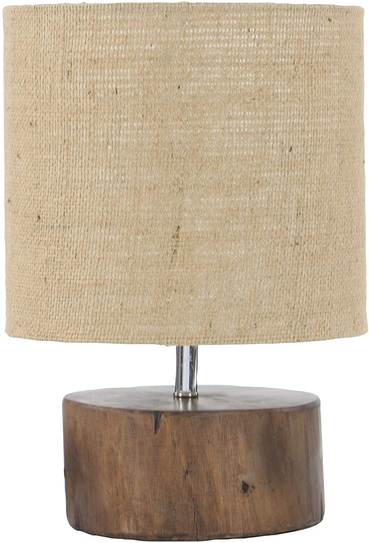 MISC Natural Reflections 14 inch Mahogany Log Lamp Grey