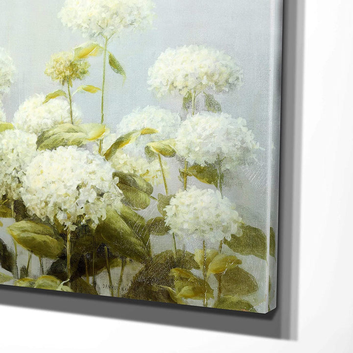 Hydrangea Garden' Canvas Art Black Blue Gold French Country Traditional Rectangle