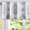 Medallion Pattern Lined Window Valance 52" Width X 18" Length Grey Farmhouse Modern Contemporary 100% Polyester