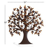 Grey Gold Tree Life Wall Art 3D Tree Wall Decor Sculpture Floral Themed Hanging Wall Sign Inspirational Landscape Indoor Home Decor Unique Creative