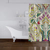 Ivory Shower Curtain by 71x74 Off/White Geometric Traditional Polyester