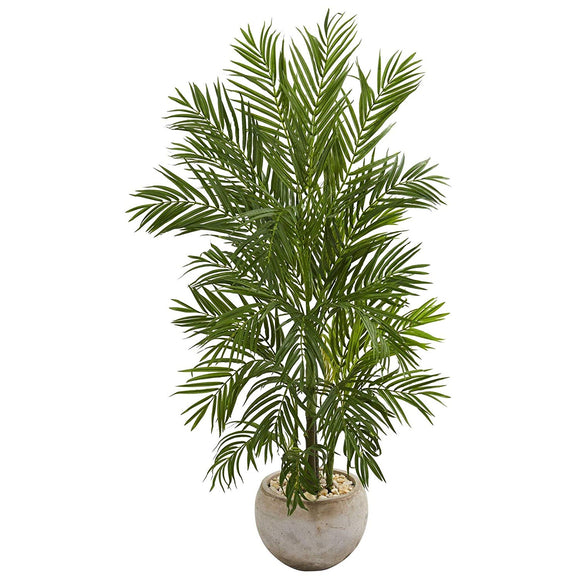 Green Areca Palm Tree Artificial Plants Tropical Indoor Palmtree Planter Floral Dypsis Lutescens Botanical Arecaeae Butterfly Palm Golden Cane Plant 5