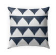 Lash Navy Indoor|Outdoor Pillow by 18x18 Blue Geometric Modern Contemporary Polyester Removable Cover