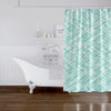Watercolor Criss Cross Mint Shower Curtain by Green Abstract Bohemian Eclectic Polyester