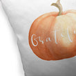Grateful Indoor|Outdoor Pillow by 18x18 Orange Modern Contemporary Polyester Removable Cover