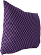 Checker Board Purple Black Indoor|Outdoor Lumbar Pillow 20x14 Purple Geometric Modern Contemporary Polyester Removable Cover