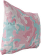 Camo Flow Rose Pink Indoor|Outdoor Lumbar Pillow 20x14 Pink Geometric Modern Contemporary Polyester Removable Cover