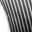 MISC Tiny Triangle Stripe Black Indoor|Outdoor Pillow by 18x18 Black Geometric Southwestern Polyester Removable Cover