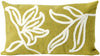 Unknown1 Visions I Indoor/Outdoor Pillow Lime 12"x20" Green Embroidered Modern Contemporary Polyester Handmade