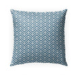 Chevron Ocean Indoor|Outdoor Pillow by Greener 18x18 Blue Chevron Modern Contemporary Polyester Removable Cover