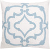 18" Pillow Blue White Medallion Modern Contemporary Cotton Single