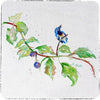 Bird Blackberries Coaster Set 4 Color Synthetic Fiber