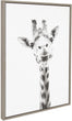 Giraffe Framed Canvas Wall Art Te Tai Gray 23x33 Modern Contemporary Rectangle