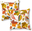 Outdoor Floral 17 inch Accent Pillow (Set 2) Color White Traditional Transitional Polyester Fade Resistant Uv Water