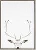 Female Deer Framed Canvas Wall Art Gray 23 X 33 Modern Contemporary Rectangle