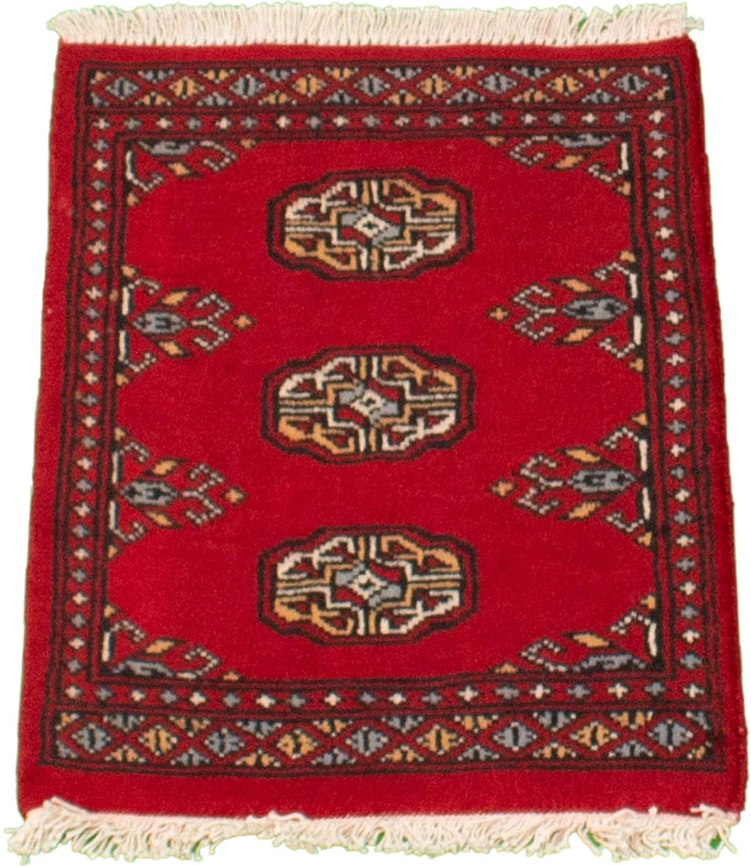 MISC Hand Knotted Finest Red Wool Rug 1'7 X 2'2 Oriental Latex Free Handmade