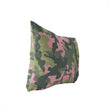 UKN Camo Flow Pink Green Lumbar Pillow Pink Geometric Polyester Single Removable Cover