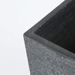 Grey Stone Finish Tall Tapered Square Mgo Planter Modern Contemporary Rectangular