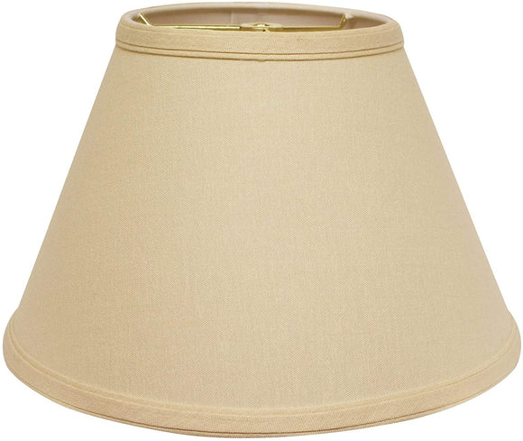 Cloth Wire Slant Empire Hardback Lampshade Washer Fitter Beige Modern Contemporary